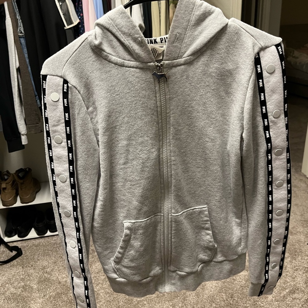 Pink zip up hoodie